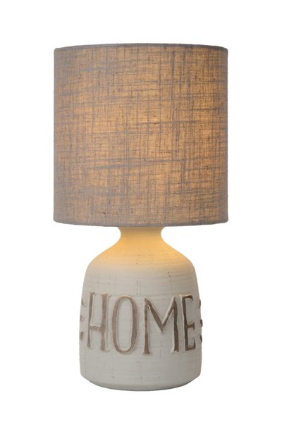 Lucide COSBY - Lámpara de mesa - Ø 16,5 cm - 1xE14 - Gris