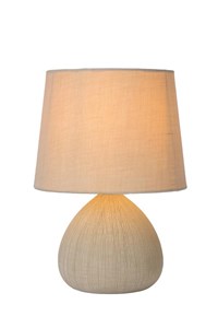 Lucide RAMZI - Table lamp - Ø 18 cm - 1xE14 - Cream on 8