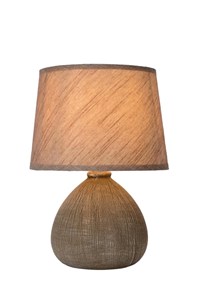 Lucide RAMZI - Lampe de table - Ø 18 cm - 1xE14 - Brun allumé 3