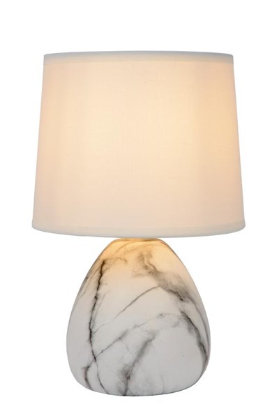 Lucide MARMO - Table lamp - Ø 16 cm - 1xE14 - White