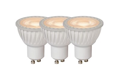 Lucide MR16 - Led Lampe - Ø 5 cm - LED Dim. - GU10 - 3x5W 3000K - Weiß - Set von 3