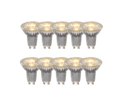 Lucide MR16 * 10 - Led Lampe - Ø 5 cm - LED - GU10 - 10x5W 2700K - Transparent - Set von 10