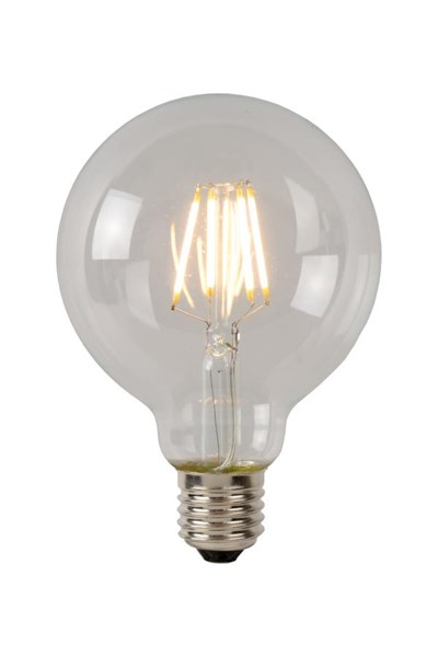 Lucide G95 - Lámpara de filamento - Ø 9,5 cm - LED Regul. - E27 - 1x5W 2700K - Transparente