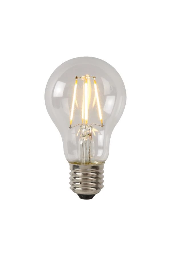 Lucide A60 - Ampoule filament - Ø 6 cm - LED Dim. - E27 - 1x5W 2700K - Transparent - allumé