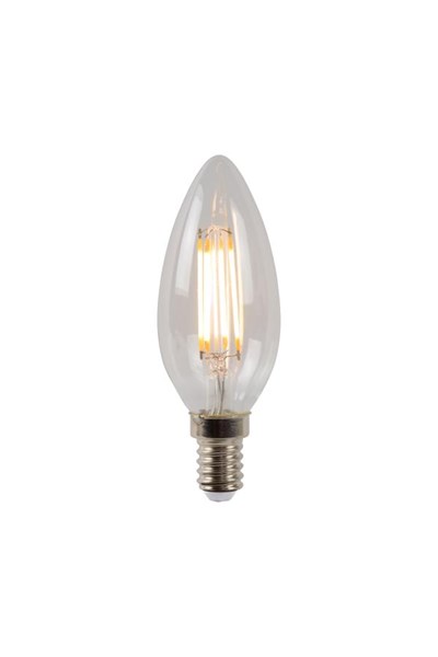 Lucide C35 - Filament bulb - Ø 3,5 cm - LED Dim. - E14 - 4x4W 2700K -  Transparant - Set of 4