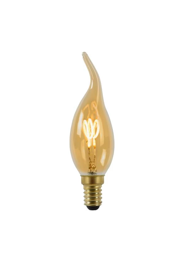 Lucide CT35 - Filament bulb - Ø 3,5 cm - LED Dim. - E14 - 1x3W 2200K - Amber - on 2