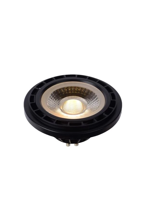 Lucide ES111 - Led lamp - Ø 11 cm - LED Dim to warm - GU10 - 1x12W 2200K/3000K - Zwart - aan