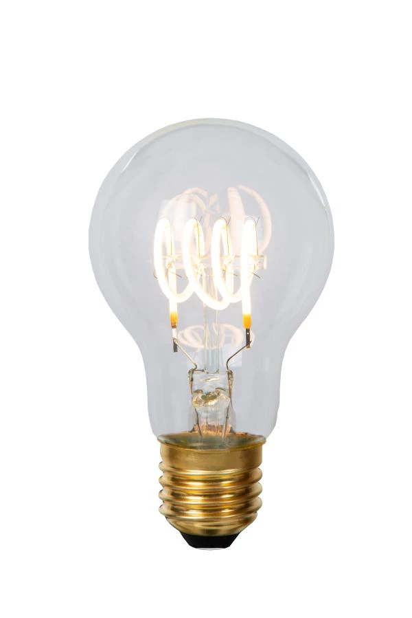Lucide A60 - Filament lamp - Ø 6 cm - LED Dimb. - E27 - 1x5W 2700K - Transparant - aan