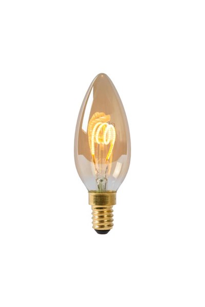 Lucide C35 - Lámpara de filamento - Ø 3,5 cm - LED Regul. - E14 - 1x3W 2200K - Ámbar