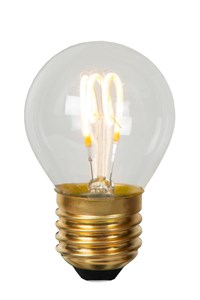 Lucide G45 - Ampoule filament - Ø 4,5 cm - LED Dim. - E27 - 1x3W 2700K - Transparent AAN