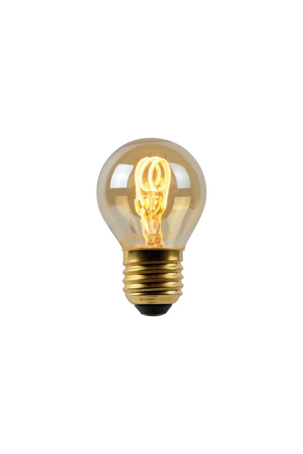 Lucide G45 - Filament bulb - Ø 4,5 cm - LED Dim. - E27 - 1x3W 2200K - Amber - on 2