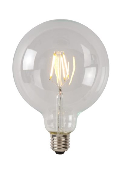 Lucide G125 Class A - Ampoule filament - Ø 12,5 cm - LED - E27 - 1x7W 2700K - Transparent