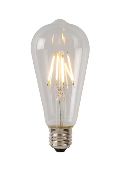 Lucide ST64 Class A - Filament bulb - Ø 6,4 cm - LED - E27 - 1x7W 2700K - Transparant