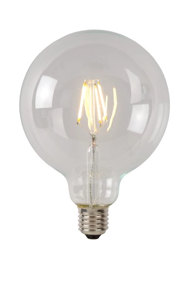 Lucide G125 Class B - Filament bulb - Ø 12,5 cm - LED Dim. - E27 - 1x7W 2700K - Transparant - on