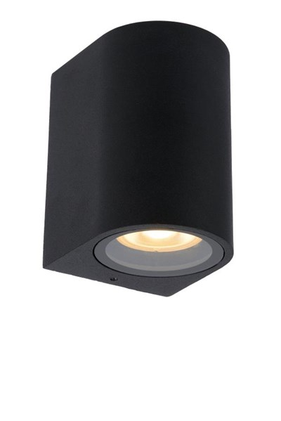 Lucide ZARO - Wandspot Buiten - 1xGU10 - IP44 - Zwart