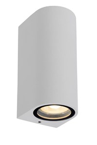 Lucide ZARO - Wandspot / Wandlamp Binnen/Buiten - 2xGU10 - IP44 - Wit aan 1