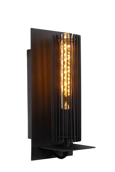 Lucide LIONEL - Wandlamp - 1xE27 - Zwart