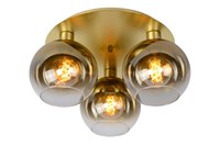 Lucide MARIUS - Flush ceiling light - 3xE27 - Matt Gold / Brass on 2