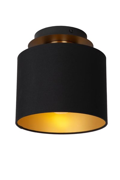 Lucide FUDRAL - Flush ceiling light - Ø 20 cm - 1xE27 - Black