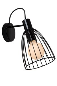 Lucide MACARONS - Wall light - 1xE27 - Black on