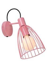 Lucide MACARONS - Wall light - 1xE27 - Pink on 6