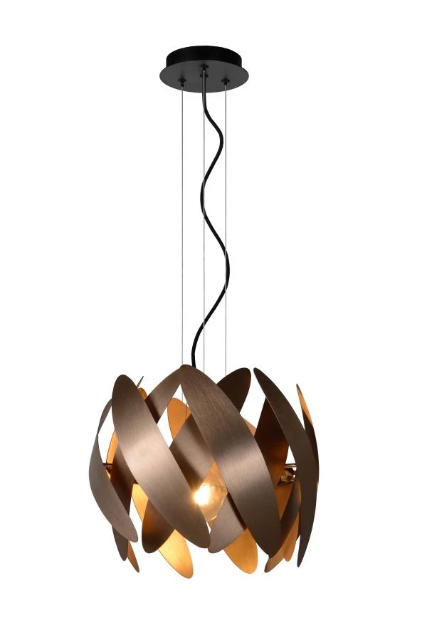 Lucide VIVANA - Hanglamp - Ø 39 cm - 1xE27 - Koper - aan 7
