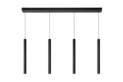 Lucide LORENZ - Pendant light - LED Dim. - 4x4W 3000K - Black