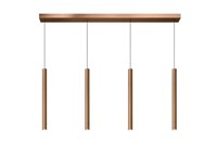 Lucide LORENZ - Pendant light - LED Dim. - 4x4W 3000K - Rust Brown on 7