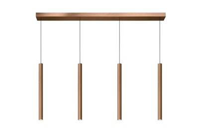 Lucide LORENZ - Pendant light - LED Dim. - 4x4W 3000K - Rust Brown