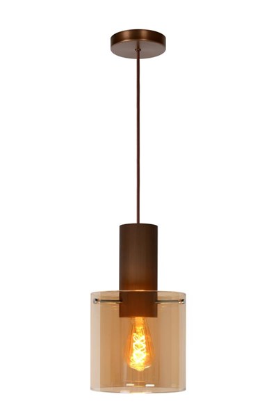 Lucide TOLEDO - Suspension - Ø 20 cm - 1xE27 - Ambre