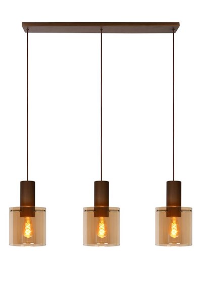 Lucide TOLEDO - Suspension - Ø 20 cm - 3xE27 - Ambre