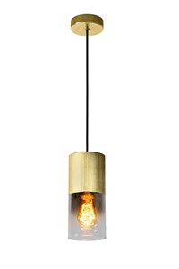 Lucide ZINO - Pendant light - Ø 10 cm - 1xE27 - Matt Gold / Brass on 2