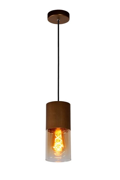 Lucide ZINO - Hanglamp - Ø 10 cm - 1xE27 - Amber
