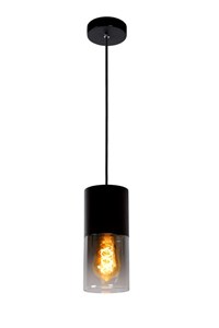 Lucide ZINO - Pendant light - Ø 10 cm - 1xE27 - Smoke Grey on 5