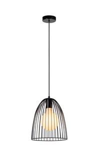 Lucide MACARONS - Pendant light - Ø 24,5 cm - 1xE27 - Black on