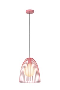 Lucide MACARONS - Hanglamp - Ø 24,5 cm - 1xE27 - Roze aan 6