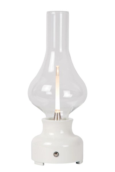 Lucide JASON - Rechargeable Table lamp - Battery - LED Dim. - 1x2W 3000K - 3 StepDim - White