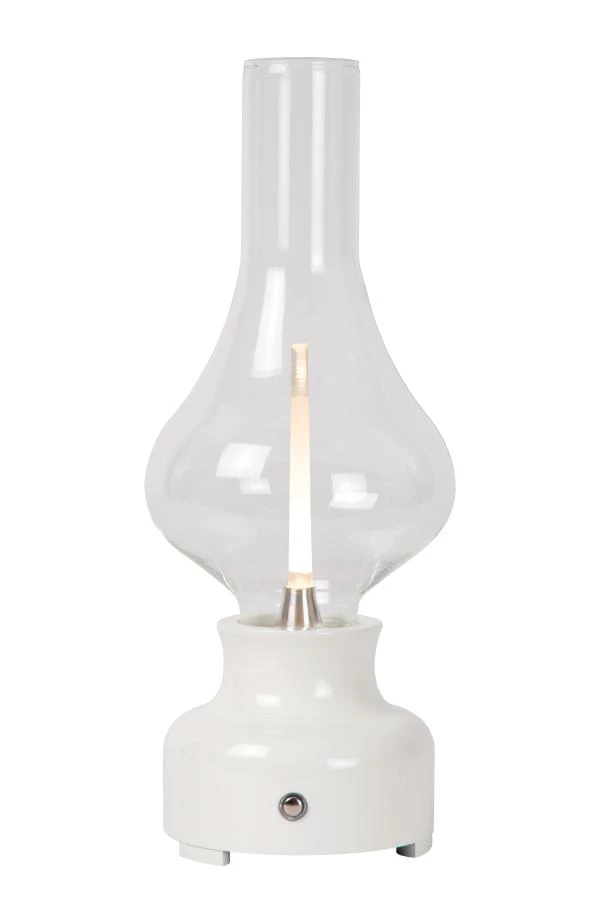 Lucide JASON - Lampe de table Rechargeable - Batterie/Piles - LED Dim. - 1x2W 3000K - 3 StepDim - Blanc - AAN 1