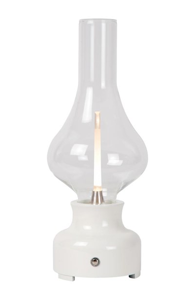 Lucide JASON - Rechargeable Table lamp - Battery - LED Dim. - 1x2W 3000K - 3 StepDim - White