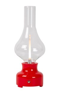 Lucide JASON - Oplaadbare Tafellamp - Accu/Batterij - LED Dimb. - 1x2W 3000K - 3 StepDim - Rood aan 2