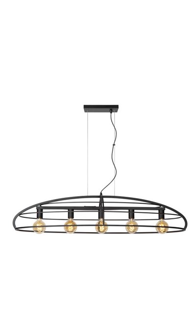 Lucide PRESTON - Suspension Salle de bains - Ø 10 cm - 1xGU10 - IP44 - Noir