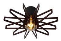 Lucide ZIDANE - Lámpara de techo - Ø 45 cm - 1xE27 - Negro encendido