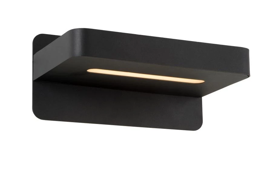 Lucide ATKIN - Lampe de chevet - LED - 1x6W 3000K - Point de rechargement USB - Noir - allumé