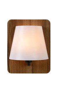 Lucide IDAHO - Wandlamp - 1xE14 - Naturel aan