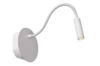 Lucide JOLIJN - Oplaadbare Bedlamp - Accu/Batterij - Ø 11 cm - LED - 1x2W 3000K - Magnetisch - Wit aan 1