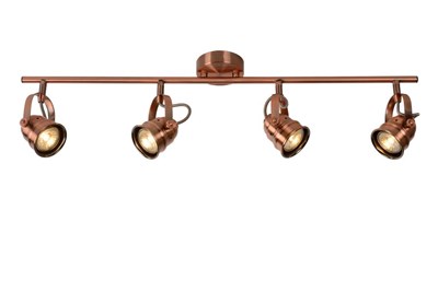 Lucide CIGAL - Ceiling spotlight - LED - GU10 - 4x5W 2700K - Copper