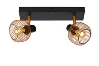 Lucide MAREN - Ceiling spotlight - 2xE14 - Matt Gold / Brass on 2