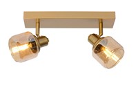 Lucide BJORN - Ceiling spotlight - 2xE14 - Matt Gold / Brass on 2