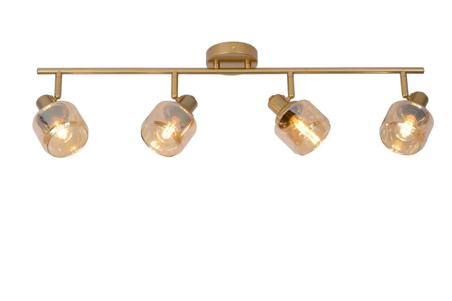 Lucide BJORN - Ceiling spotlight - 4xE14 - Matt Gold / Brass - on 2