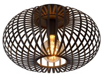 Lucide MANUELA - Flush ceiling light - Ø 39,5 cm - 1xE27 - Black on